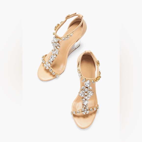 •Constance• Crystal Embellished Wedge Sandal - Picture 5 of 6